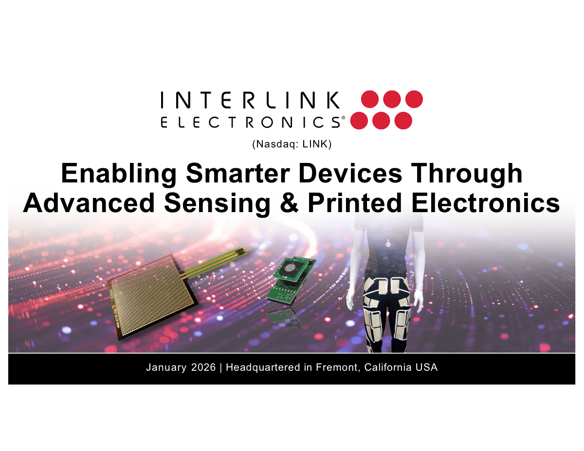 Interlink Electronics Investor Presentation cover preview